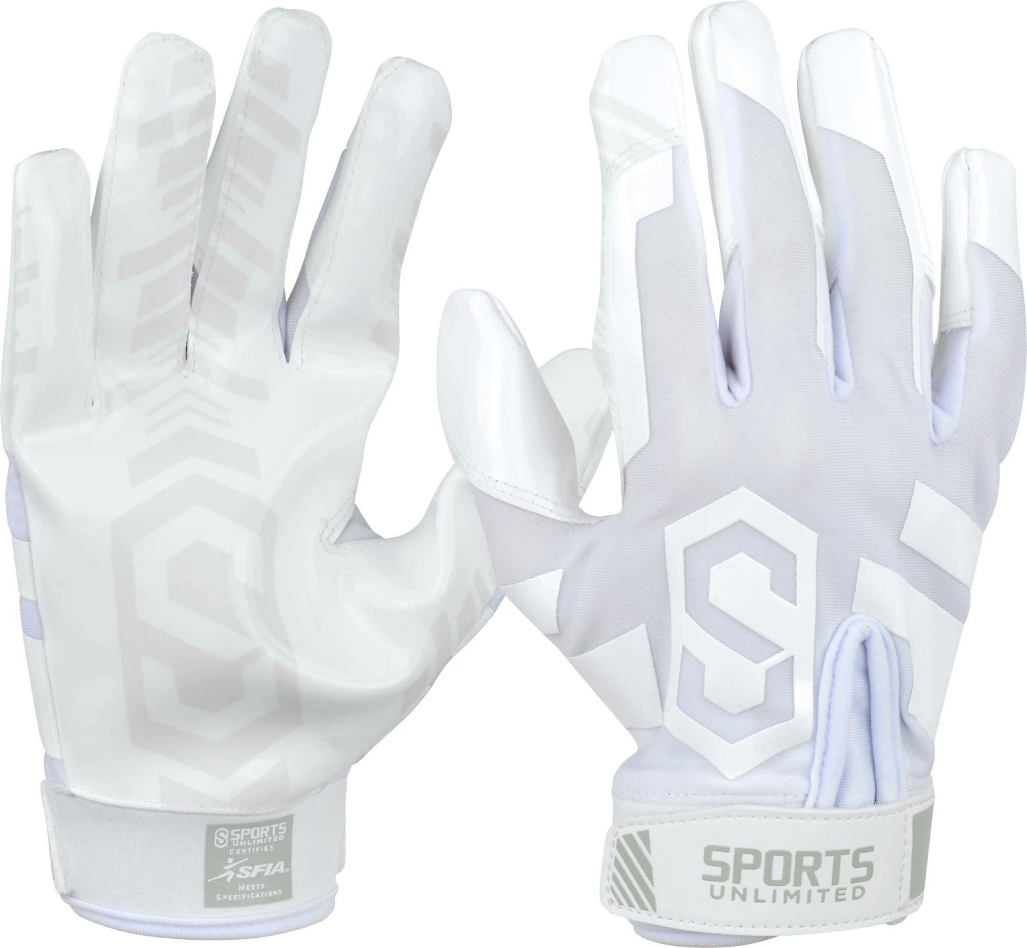 New 🔥 Sports Unlimited Clutch 2 Adult Receiver Football Gloves White 🎉 - Image 7