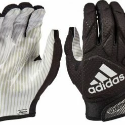 Deals 🎉 Adidas Freak 5.0 Adult Football Padded Receiver/Linebacker Gloves Football Glove Black/Metallic Gold 😀
