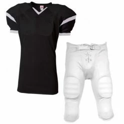Deals 🎁 A4 Rollout Youth/Adult Custom Football Uniform With Integrated Football Pants Adult, Youth Adult Football Uniform White/Black 🧨