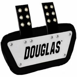 Hot Sale 🎉 Douglas Custom Pro CP Series Removable Football Back Plate - 6 Inch Adult Adult Football Back Plate White/Navy 😀