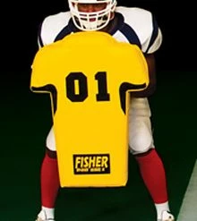 Best Pirce 🥰 Fisher Athletic Fisher HD700 29" X 22" Man Shaped Football Body Shield Youth, Adult Football Equipment ⭐