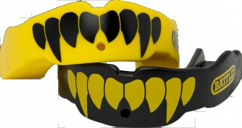 Promo 😍 Battle Sports Fang Youth Lip Protector Mouthguard - 2 Pack Mouth Guard Yellow 👍