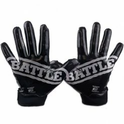 New ❤️ Battle Sports Doom 1.0 Adult Football Receiver Gloves Football Glove Black 💯