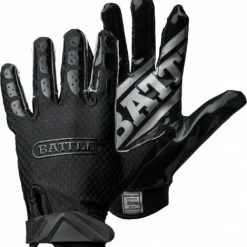 Top 10 ✔️ Battle Sports Triple Threat Adult Receiver Gloves Football Glove Black ✨
