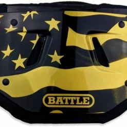 New 😉 Battle Sports Battle American Flag 2.0 Chrome Adult Football Back Plate - Gold 🛒