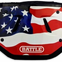 Top 10 ⭐ Battle Sports Battle American Flag 2.0 Chrome Adult Football Back Plate - Red/White/Blue ✨