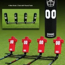 Best deal 🔥 Fisher Athletic Fisher 4 Man Brute Youth Football Sled Football Equipment 🎉