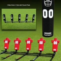 Top 10 👍 Fisher Athletic Fisher 5 Man Brute Youth Football Sled Football Equipment 👍