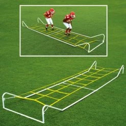 New 😀 Fisher Athletic Fisher Adjustable Agility Master 20' Running Ropes Youth, Adult Football Equipment ⌛