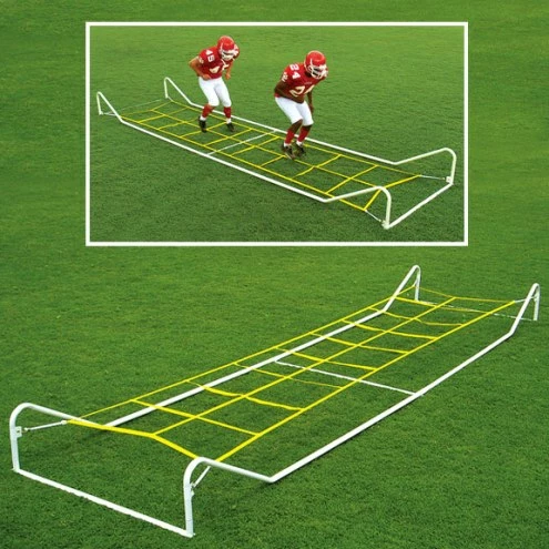 New 😀 Fisher Athletic Fisher Adjustable Agility Master 20' Running Ropes Youth, Adult Football Equipment ⌛