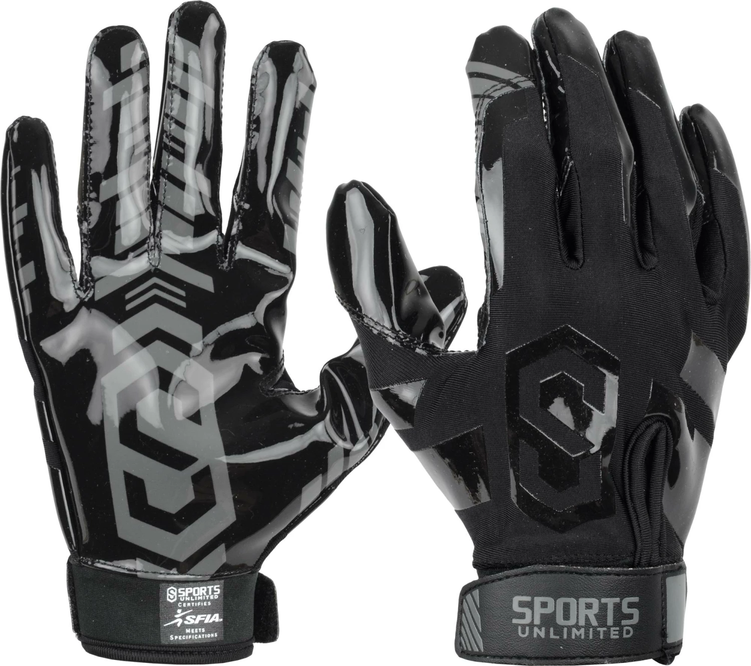 New 🔥 Sports Unlimited Clutch 2 Adult Receiver Football Gloves White 🎉