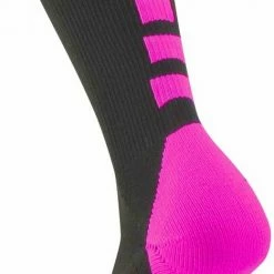 Brand new ⭐ Twin City Baseline Breast Cancer Awareness Crew 🧦 Socks Men's, 👩 Women's, Boys', 👧 Girls' Black/Hot Pink 12 Pack 👏